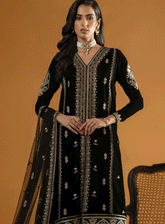 Meraki By Seran Embroidered Velvet Unstitched 3 Piece Suit - SE23MV 05 SYBIL